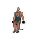 Shrug - Seated Dumbbell Narrow Stance